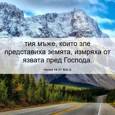 Picture 06 - Числа 14:37 BULG - тия мъже, които зле - Bible Verse Picture