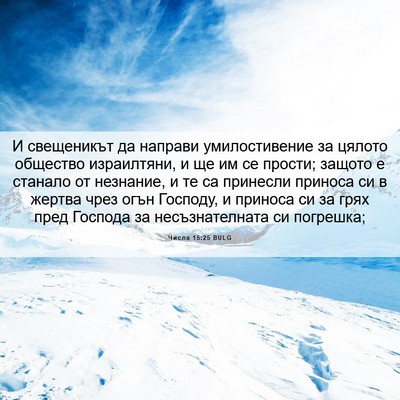 Picture 06 - Числа 15:25 BULG - И свещеникът да направи - Bible Verse Picture