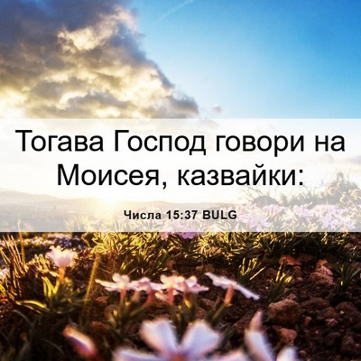 Picture 06 - Числа 15:37 BULG - Тогава Господ говори на - Bible Verse Picture