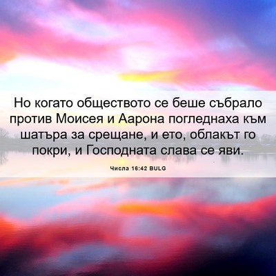 Picture 06 - Числа 16:42 BULG - Но когато обществото се - Bible Verse Picture