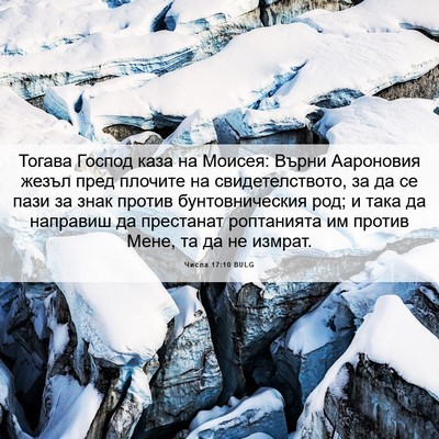 Picture 06 - Числа 17:10 BULG - Тогава Господ каза на - Bible Verse Picture