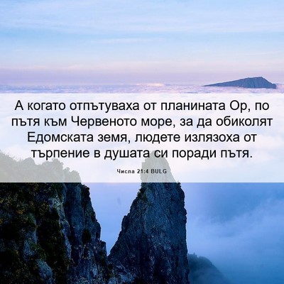 Picture 06 - Числа 21:4 BULG - А когато отпътуваха от - Bible Verse Picture