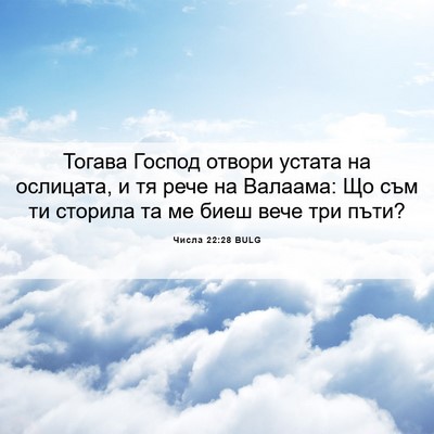 Picture 06 - Числа 22:28 BULG - Тогава Господ отвори - Bible Verse Picture
