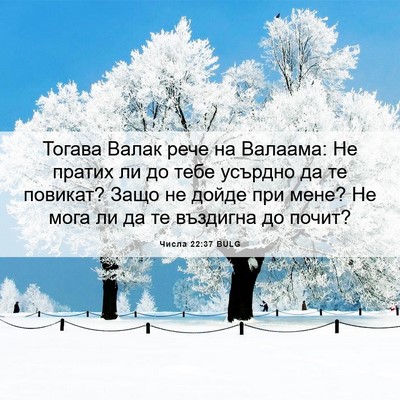 Picture 06 - Числа 22:37 BULG - Тогава Валак рече на - Bible Verse Picture