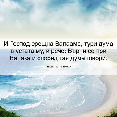 Picture 06 - Числа 23:16 BULG - И Господ срещна Валаама, - Bible Verse Picture