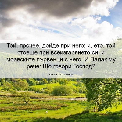 Picture 06 - Числа 23:17 BULG - Той, прочее, дойде при него; - Bible Verse Picture