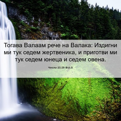 Picture 06 - Числа 23:29 BULG - Тогава Валаам рече на - Bible Verse Picture