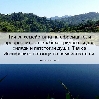 Picture 06 - Числа 26:37 BULG - Тия са семействата на - Bible Verse Picture