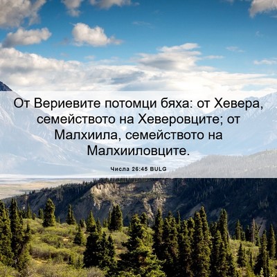 Picture 06 - Числа 26:45 BULG - От Вериевите потомци бяха: - Bible Verse Picture