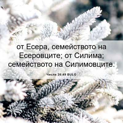 Picture 06 - Числа 26:49 BULG - от Есера, семейството на - Bible Verse Picture
