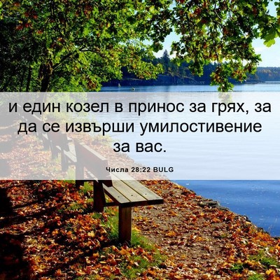 Picture 06 - Числа 28:22 BULG - и един козел в принос за - Bible Verse Picture
