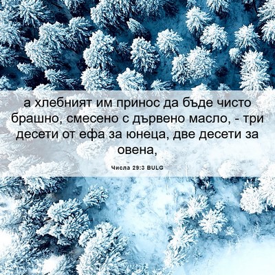 Picture 06 - Числа 29:3 BULG - а хлебният им принос да - Bible Verse Picture