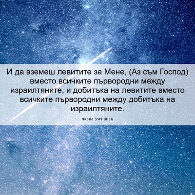 Picture 06 - Числа 3:41 BULG - И да вземеш левитите за - Bible Verse Picture