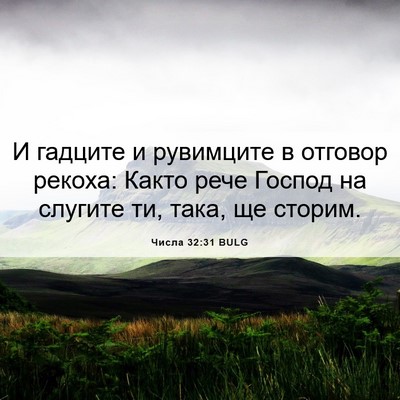 Picture 06 - Числа 32:31 BULG - И гадците и рувимците в - Bible Verse Picture