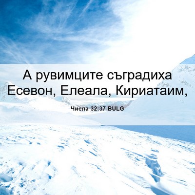 Picture 06 - Числа 32:37 BULG - А рувимците съградиха - Bible Verse Picture