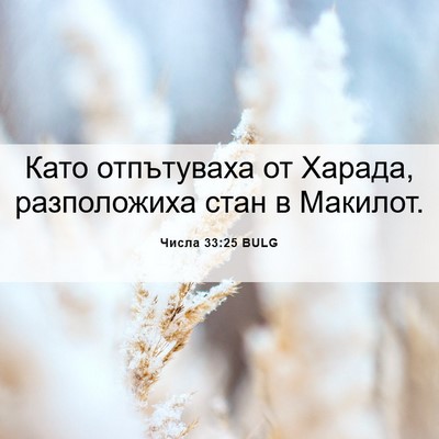 Picture 06 - Числа 33:25 BULG - Като отпътуваха от Харада, - Bible Verse Picture