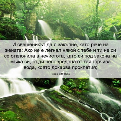 Picture 06 - Числа 5:19 BULG - И свещеникът да я закълне, - Bible Verse Picture
