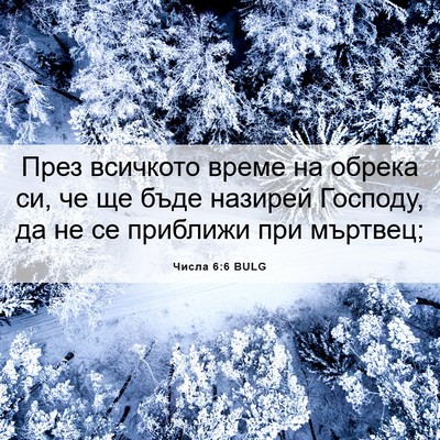Picture 06 - Числа 6:6 BULG - През всичкото време на - Bible Verse Picture