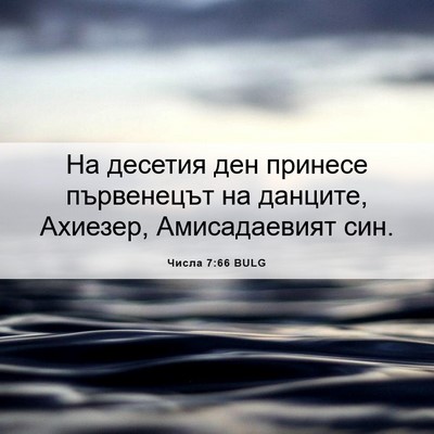 Picture 06 - Числа 7:66 BULG - На десетия ден принесе - Bible Verse Picture