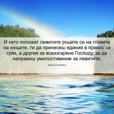 Picture 06 - Числа 8:12 BULG - И като положат левитите - Bible Verse Picture