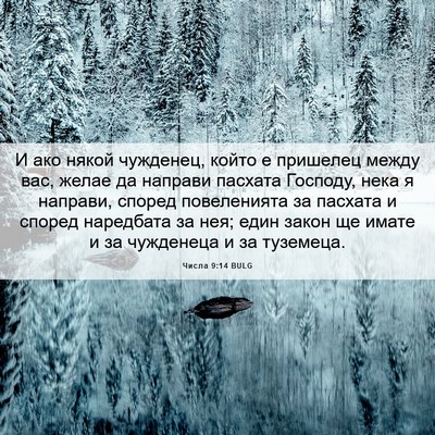 Picture 06 - Числа 9:14 BULG - И ако някой чужденец, който - Bible Verse Picture