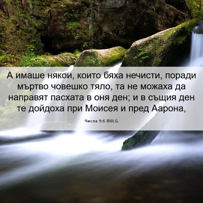 Picture 06 - Числа 9:6 BULG - А имаше някои, които бяха - Bible Verse Picture