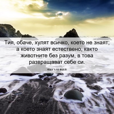 Picture 06 - Юда 1:10 BULG - Тия, обаче, хулят всичко, - Bible Verse Picture