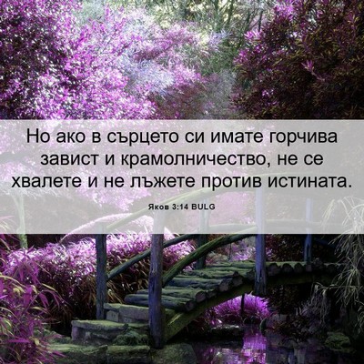 Picture 06 - Яков 3:14 BULG - Но ако в сърцето си имате - Bible Verse Picture