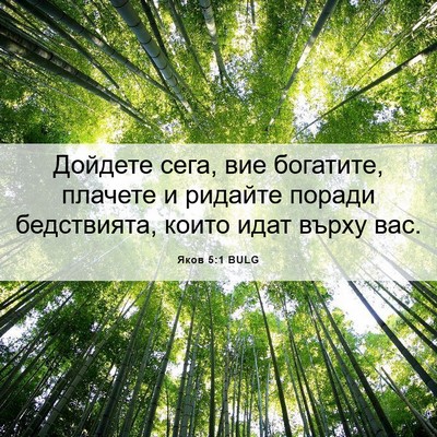 Picture 06 - Яков 5:1 BULG - Дойдете сега, вие богатите, - Bible Verse Picture