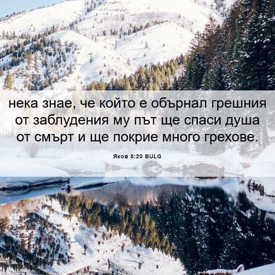 Picture 06 - Яков 5:20 BULG - нека знае, че който е - Bible Verse Picture