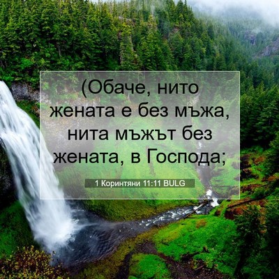 Picture 07 - 1 Коринтяни 11:11 BULG - (Обаче, нито жената е без - Bible Verse Picture