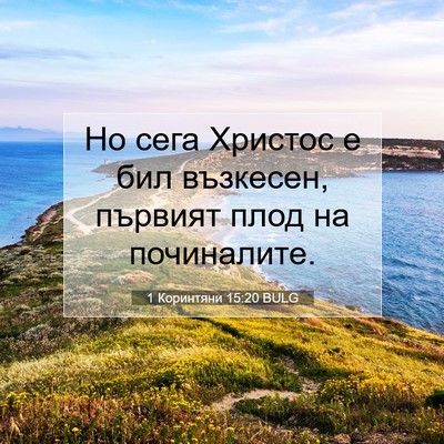 Picture 07 - 1 Коринтяни 15:20 BULG - Но сега Христос е бил - Bible Verse Picture