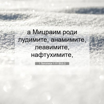 Picture 07 - 1 Летописи 1:11 BULG - а Мицраим роди лудимите, - Bible Verse Picture