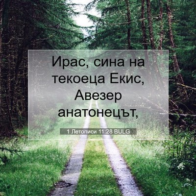 Picture 07 - 1 Летописи 11:28 BULG - Ирас, сина на текоеца Екис, - Bible Verse Picture