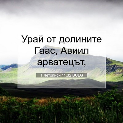 Picture 07 - 1 Летописи 11:32 BULG - Урай от долините Гаас, - Bible Verse Picture