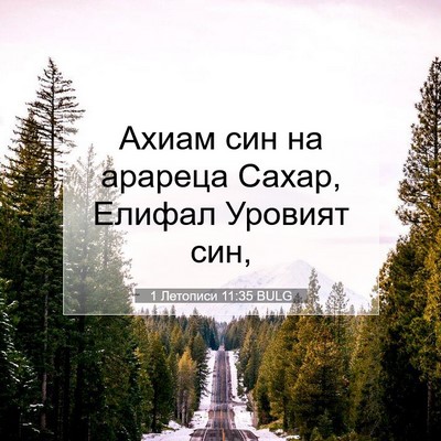 Picture 07 - 1 Летописи 11:35 BULG - Ахиам син на арареца Сахар, - Bible Verse Picture