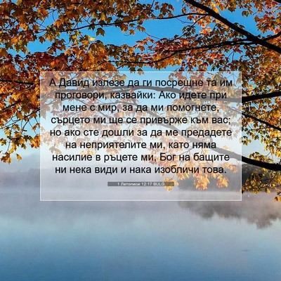 Picture 07 - 1 Летописи 12:17 BULG - А Давид излезе да ги - Bible Verse Picture