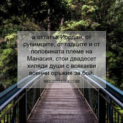 Picture 07 - 1 Летописи 12:37 BULG - а оттатък Иордан, от - Bible Verse Picture