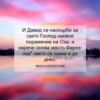 Picture 07 - 1 Летописи 13:11 BULG - И Давид се наскърби за - Bible Verse Picture
