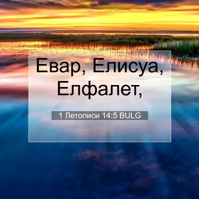 Picture 07 - 1 Летописи 14:5 BULG - Евар, Елисуа, - Bible Verse Picture