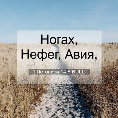 Picture 07 - 1 Летописи 14:6 BULG - Ногах, Нефег, - Bible Verse Picture