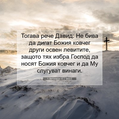 Picture 07 - 1 Летописи 15:2 BULG - Тогава рече Давид: Не бива - Bible Verse Picture