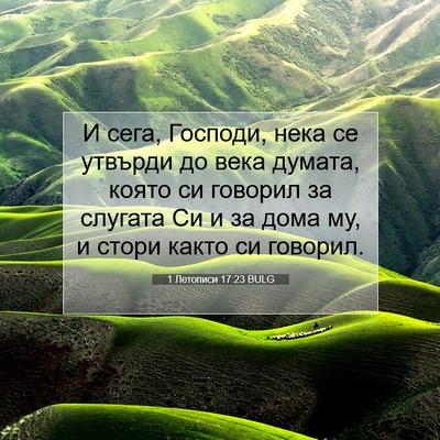 Picture 07 - 1 Летописи 17:23 BULG - И сега, Господи, нека се - Bible Verse Picture