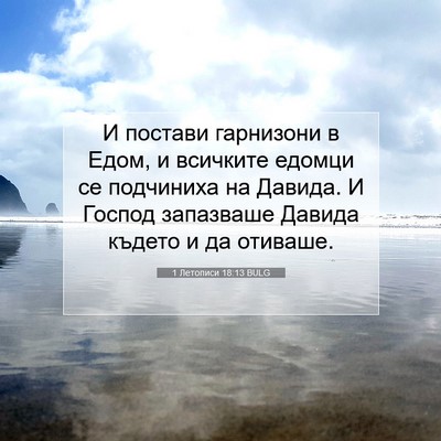 Picture 07 - 1 Летописи 18:13 BULG - И постави гарнизони в Едом, - Bible Verse Picture