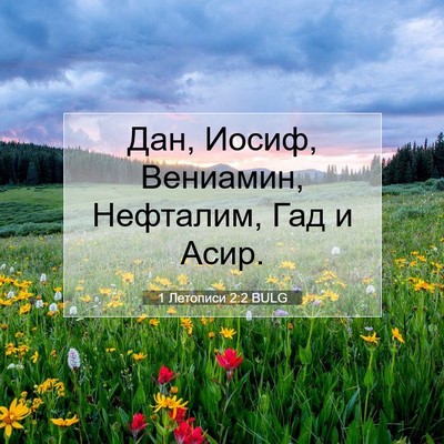 Picture 07 - 1 Летописи 2:2 BULG - Дан, Иосиф, Вениамин, - Bible Verse Picture
