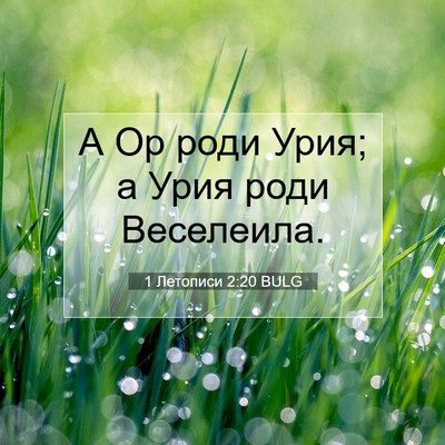 Picture 07 - 1 Летописи 2:20 BULG - А Ор роди Урия; а Урия роди - Bible Verse Picture