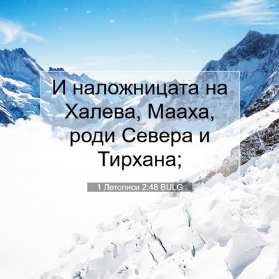 Picture 07 - 1 Летописи 2:48 BULG - И наложницата на Халева, - Bible Verse Picture