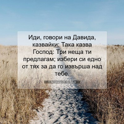Picture 07 - 1 Летописи 21:10 BULG - Иди, говори на Давида, - Bible Verse Picture