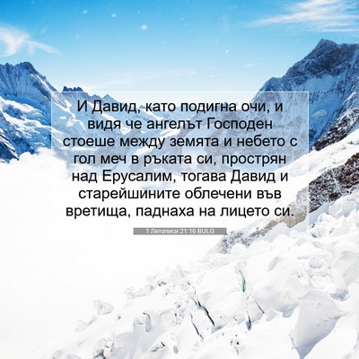 Picture 07 - 1 Летописи 21:16 BULG - И Давид, като подигна очи, и - Bible Verse Picture