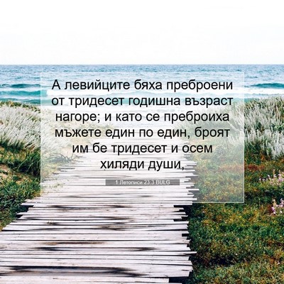 Picture 07 - 1 Летописи 23:3 BULG - А левийците бяха преброени - Bible Verse Picture